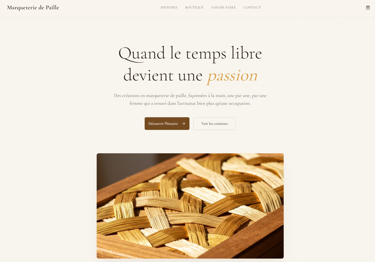 Page d'accueil - Marqueterie de Paille