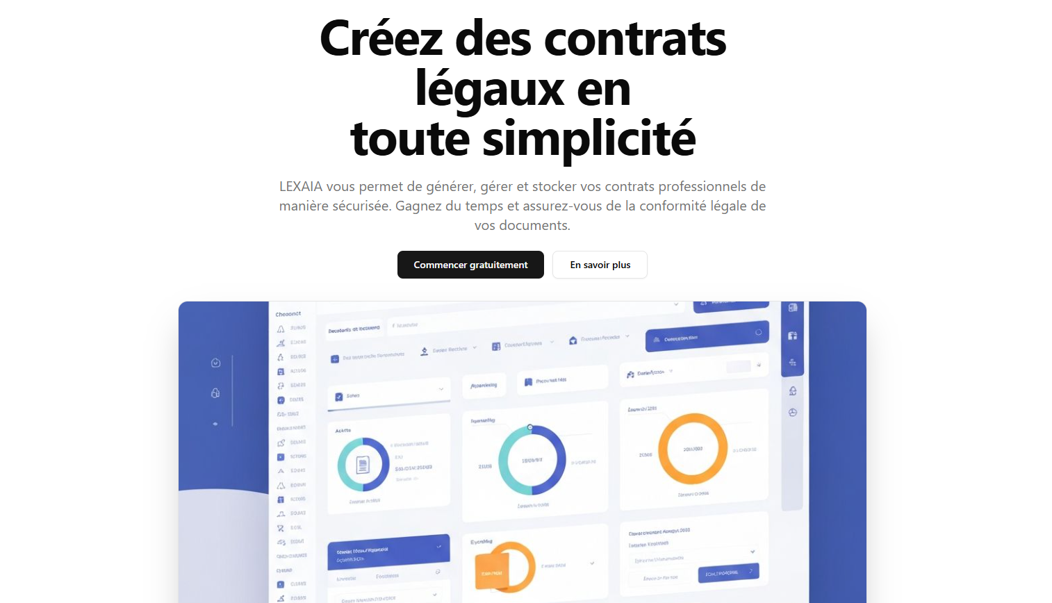 Dashboard principal Lexaïa